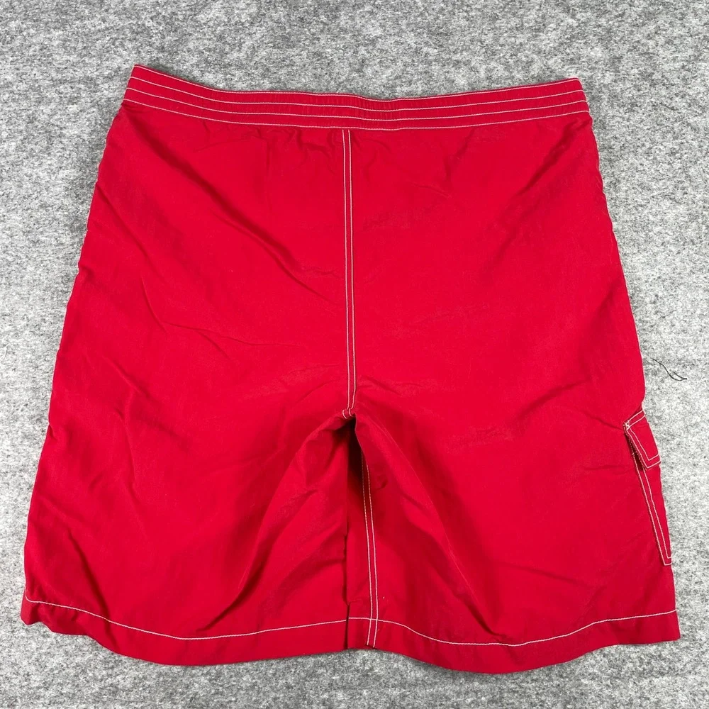 Polo Ralph Lauren Swim Trunks Mens XL Red Board Shorts Cargo Pocket Mesh Lined